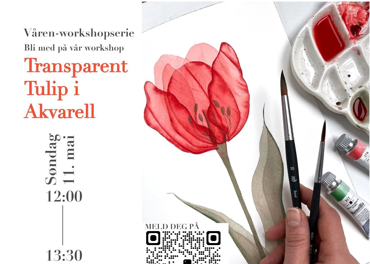 tulipan i akvarell