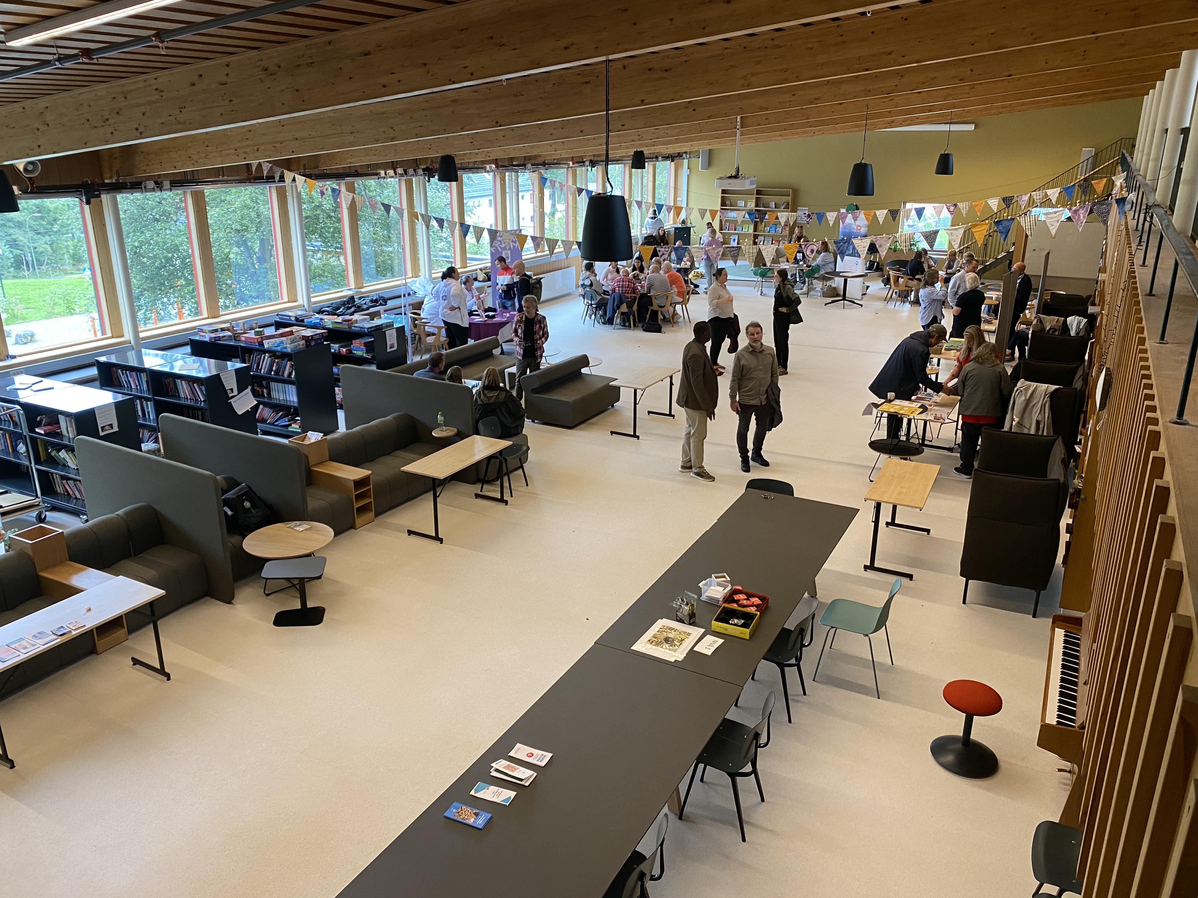 Oversiktsbilde tatt fra Folkoteket på Bergen Inkluderingssenter