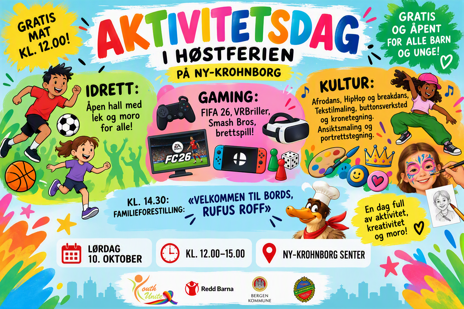 Aktivitetsdag i høstferien (forestilling for barnefamilie)