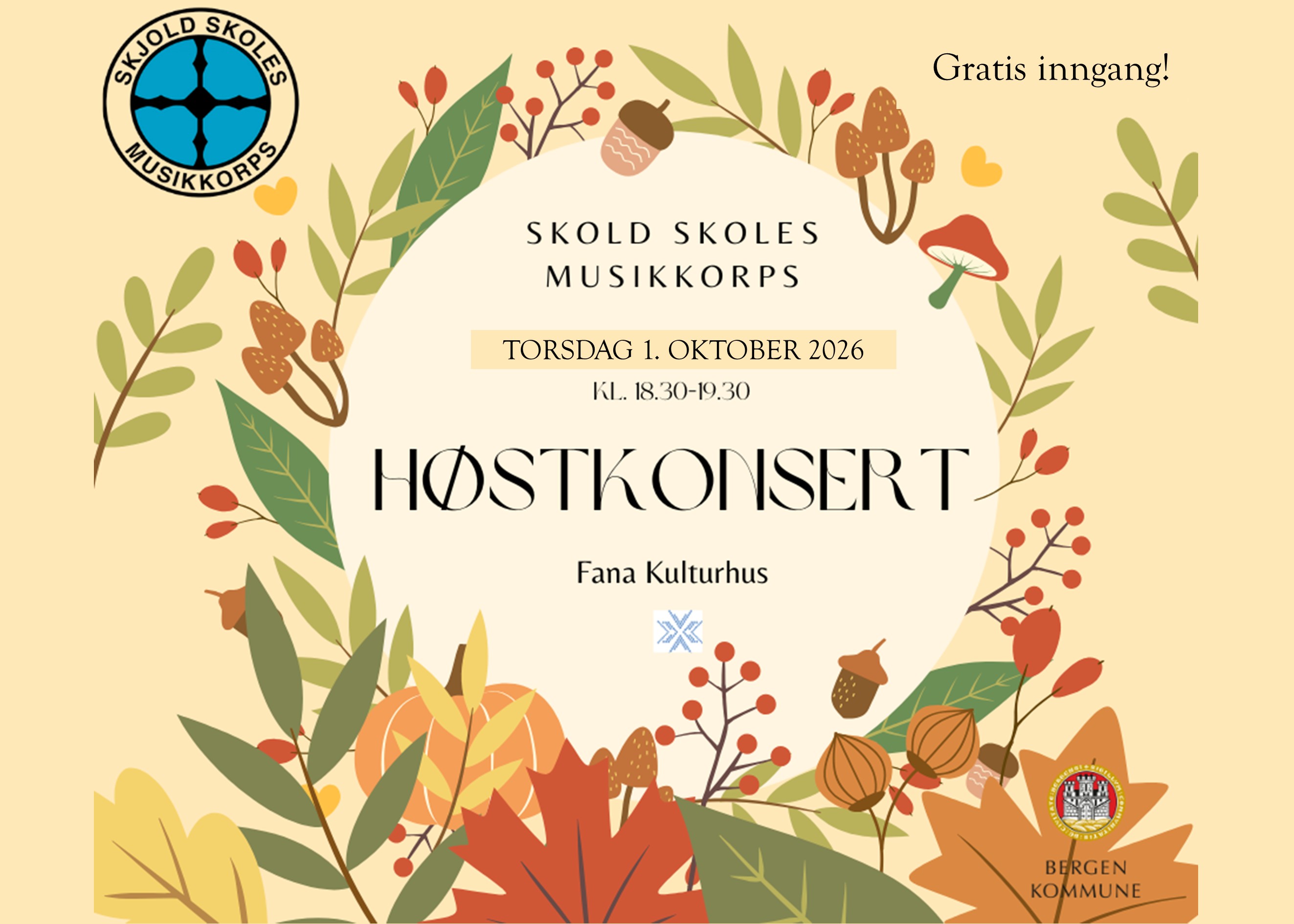 Tekst og stiliserte blomster