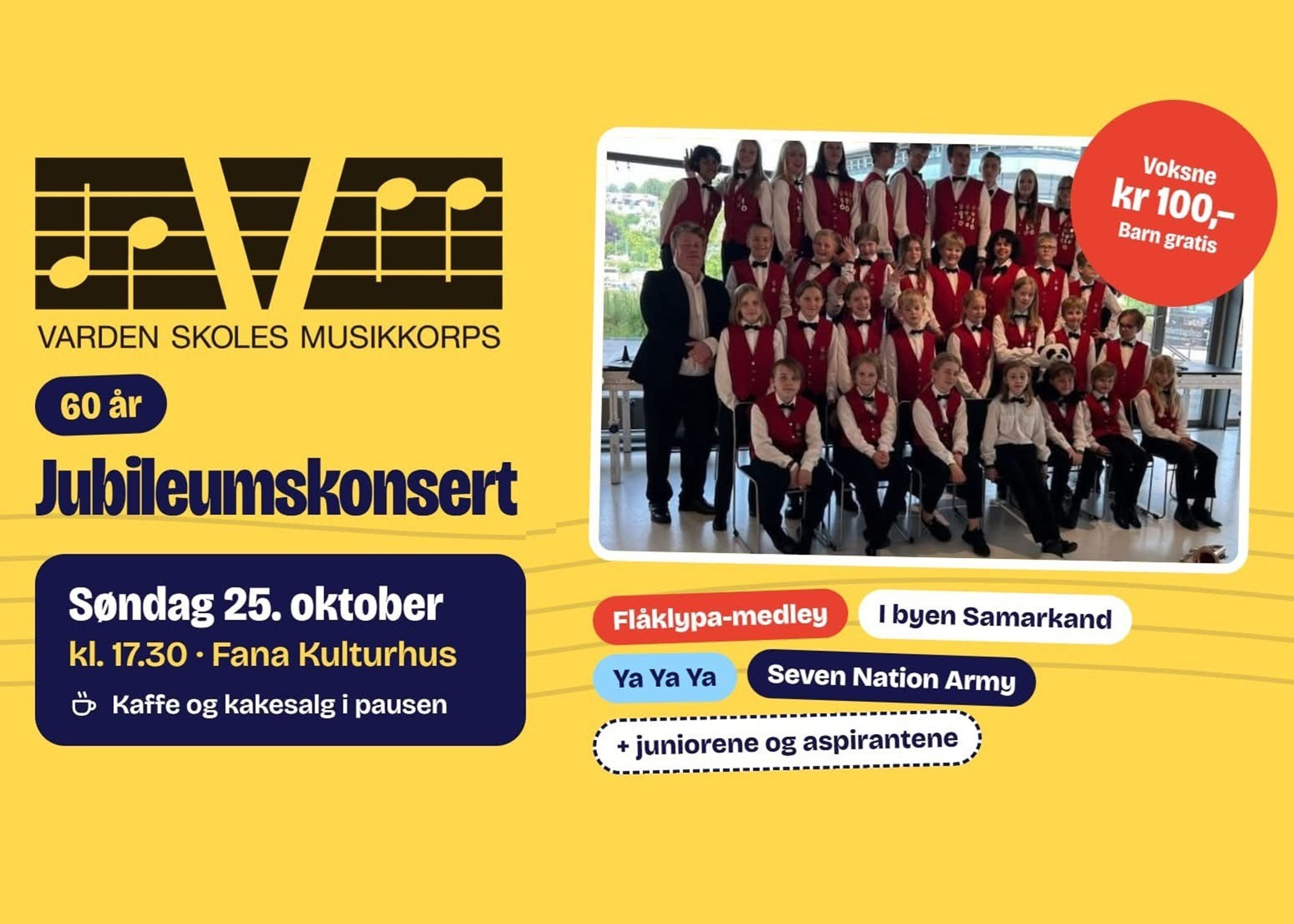 Jubileumskonsert - Varden skoles musikkorps